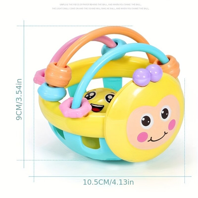 10cm Baby Catch Ball Rattle Toy - Bendy Walker Intelligence Development for 0-12 Months