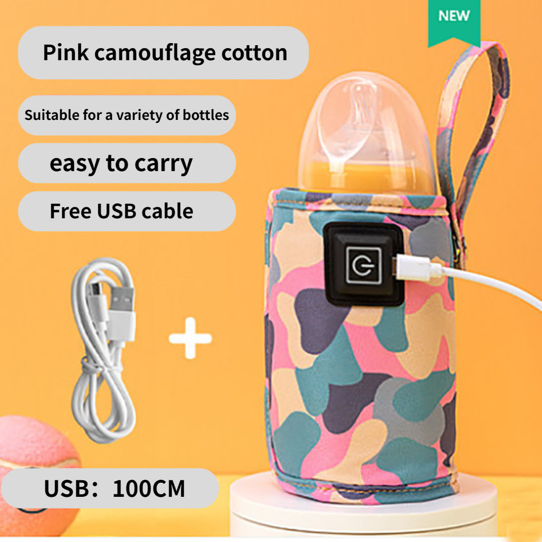 Portable USB Baby Bottle Warmer - 3-Speed Adjustment for Car and Travel