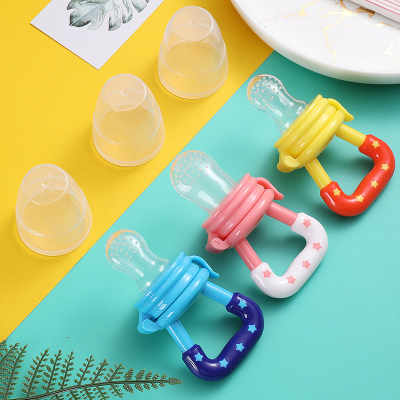 Baby Feeding Spoon and Fruit Grinding Pacifier - Silicone Mesh Complementary Bites Tableware