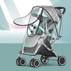 Universal Waterproof Pram Rain Cover - Transparent Wind Dust Shield with Zipper Open for Baby Stroller Accessories