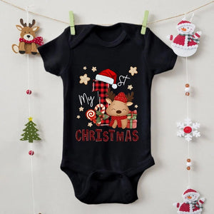 "My 1st Christmas" Baby Romper - Cartoon Elk Infant Jumpsuit for Boys & Girls Christmas Gift