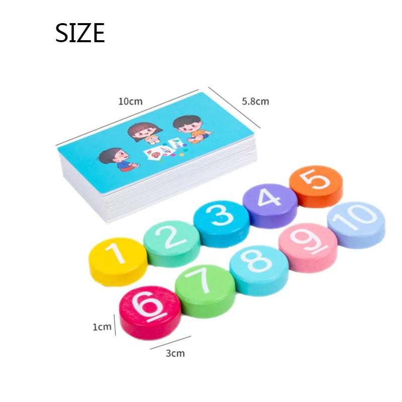 Montessori Math Wooden Toys - Addition & Subtraction Educational Aids for Preschoolers