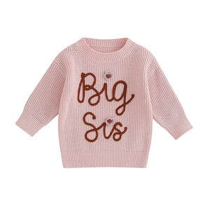 0-5T Toddler Baby Girl Chunky Knit Sweater Top - Big Sister Little Sister Matching Outfits