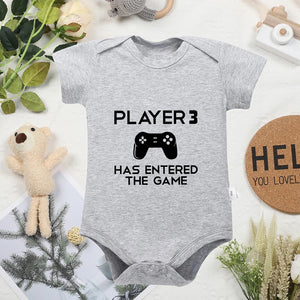 PLAYER 3 Newborn Romper - American Style Harajuku Baby Bodysuit Hipster Cotton Jumpsuit